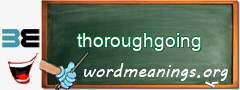 WordMeaning blackboard for thoroughgoing